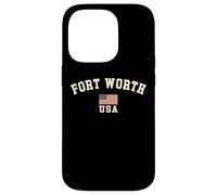 Vintage Fort Worth USA bandiera americana Texas souvenir retrò Custodia per iPhone 14 Pro