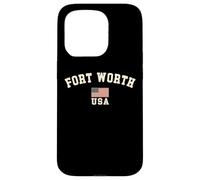 Vintage Fort Worth USA bandiera americana Texas souvenir retrò Custodia per iPhone 15 Pro