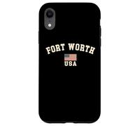 Vintage Fort Worth USA bandiera americana Texas souvenir retrò Custodia per iPhone XR