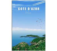 Vintage France Cote D'Azur Viaggio Poster Art Print Retro Wall Art Tela Poster Camera Decorazione Casa Decorazione Non incorniciato 30x45cm
