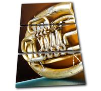 Vintage French Horn Musical brass Instruments Canvas Art Picture Print Photo