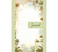 Vintage Frog Junk Journal Pages - 6x9 Cottagecore Stationery - 100 Decorative Writing Sheets with Cute Frogs, Water, Antique Stamps and Naturalist Pond Aesthetic