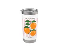 Vintage Fruit Orange Flower Botanical Cottagecore Fruit Bicchiere termico in acciaio inox doppia parete