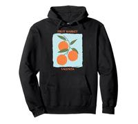 Vintage Fruit Orange Flower Botanical Cottagecore Fruit Felpa con Cappuccio