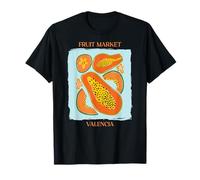 Vintage Fruit Papaya Flower Botanical Cottagecore Fruit Maglietta