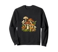 Vintage Funghi Botanici Cottagecore Natura Foresta Felpa