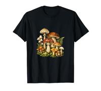 Vintage Funghi Botanici Cottagecore Natura Foresta Maglietta
