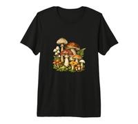 Vintage Funghi Botanici Cottagecore Natura Foresta Maglietta Premium