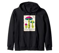 Vintage Funghi Field Guide Micologia Forager Felpa con Cappuccio