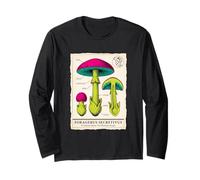 Vintage Funghi Field Guide Micologia Forager Maglia a Manica