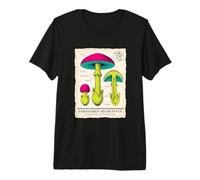 Vintage Funghi Field Guide Micologia Forager Maglietta Premium