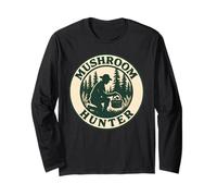 Vintage Funghi Hunter Foraggiamento Woodsman Micologia Maglia a Manica