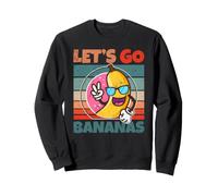 Vintage Funny Banana Meme Let Us Go Banana Peace Banane Felpa