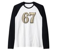 Vintage Funny Six Seven 6 7 Meme Maglia con Maniche Raglan
