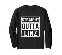 Vintage Funny Straight Outta Linz Upper Austria Austrian Maglia a Manica