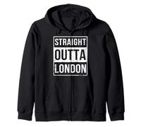 Vintage Funny Straight Outta London England UK Britain Felpa con Cappuccio