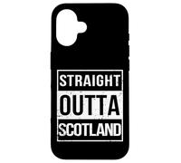Vintage Funny Straight Outta Scotland UK Great Britain Custodia per iPhone 16