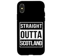 Vintage Funny Straight Outta Scotland UK Great Britain Custodia per iPhone X/XS
