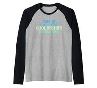 Vintage Funny This Is How A Real Cool Brother Looks Like Maglia con Maniche Raglan