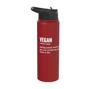 Vintage Funny Vegan Definition Stainless Steel Insulated Water Bottle