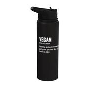 Vintage Funny Vegan Definition Stainless Steel Insulated Water Bottle
