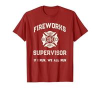Vintage FUOCHI D'ARTIFICIO Supervisore Sicurezza Direttore Papà Pyro Staff Maglietta