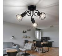 Vintage Gabbia Luce Spot Nero Lampada Ospiti Illuminazione Stanza Coprire