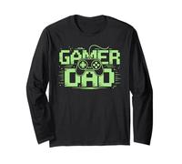 Vintage Gamer Dad Hero Legend Nonno Compleanno Orgoglioso Maglia a Manica