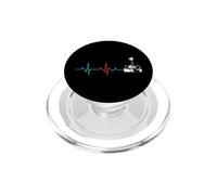 Vintage Gamer Heartbeat Joystick Retro Amante dei videogiochi PopSockets PopGrip per MagSafe