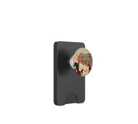 Vintage Gatto Giapponese Gattino Bianco Floreale Kimono Arte Orient PopSockets PopWallet per MagSafe