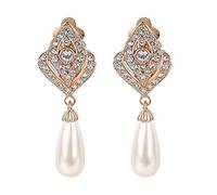 Vintage Geometria Fiore Hollow Orecchini Femminili Personalità Semplice Orecchio ClipDeft e Professionale