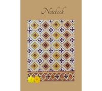 Vintage Geometric Pattern Notebook: 6" x 9" College Ruled Notebook, 120 Pages, Retro Boho Design Journal for Writing, Note-Taking, and Journaling (Warm Earth Tones Cover)