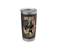 Vintage George Washington suonare la chitarra 250 anni America Bicchiere termico in acciaio inox doppia parete