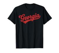 Vintage Georgia Script Classic Embroidered Style Maglietta