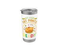 Vintage Get Your Fat Pants Ready Divertente Ringraziamento Turchia Bicchiere termico in acciaio inox doppia parete