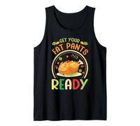 Vintage Get Your Fat Pants Ready Divertente Ringraziamento Turchia Canotta