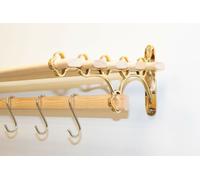 Vintage Ghisa Mensola Conservazione Griglie 6 X 1.4m Legno Naturale Asticelle Da