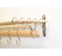 Vintage Ghisa Mensola Conservazione Griglie 6 X 1.4m Legno Naturale Asticelle Da