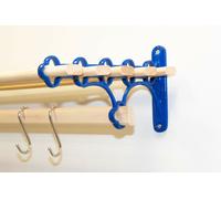 Vintage Ghisa Mensola Conservazione Griglie 6 X 1.4m Legno Naturale Asticelle Da