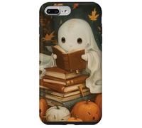 Vintage Ghost Reading Books Fall Leaves Theme Custodia per iPhone 7 Plus/8 Plus