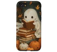 Vintage Ghost Reading Books Fall Leaves Theme Custodia per iPhone SE (2020) / 7/8