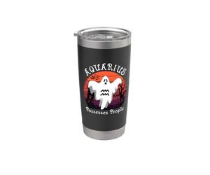 Vintage Ghost Zodiac Aquarius Funny Halloween Costume Bicchiere termico in acciaio inox doppia parete