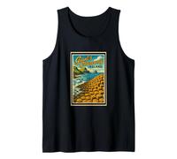 Vintage Giant's Causeway Antrim Irlanda del Nord Grafica artistica Canotta