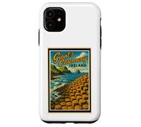 Vintage Giant's Causeway Antrim Irlanda del Nord Grafica artistica Custodia per iPhone 11
