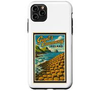 Vintage Giant's Causeway Antrim Irlanda del Nord Grafica artistica Custodia per iPhone 11 Pro Max