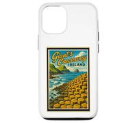 Vintage Giant's Causeway Antrim Irlanda del Nord Grafica artistica Custodia per iPhone 12/12 Pro