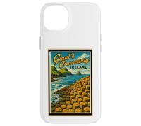 Vintage Giant's Causeway Antrim Irlanda del Nord Grafica artistica Custodia per iPhone 14 Plus