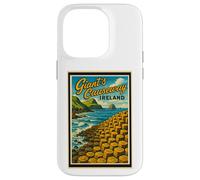 Vintage Giant's Causeway Antrim Irlanda del Nord Grafica artistica Custodia per iPhone 14 Pro