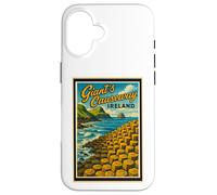 Vintage Giant's Causeway Antrim Irlanda del Nord Grafica artistica Custodia per iPhone 16