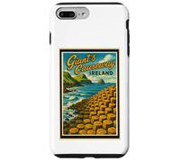 Vintage Giant's Causeway Antrim Irlanda del Nord Grafica artistica Custodia per iPhone 7 Plus/8 Plus